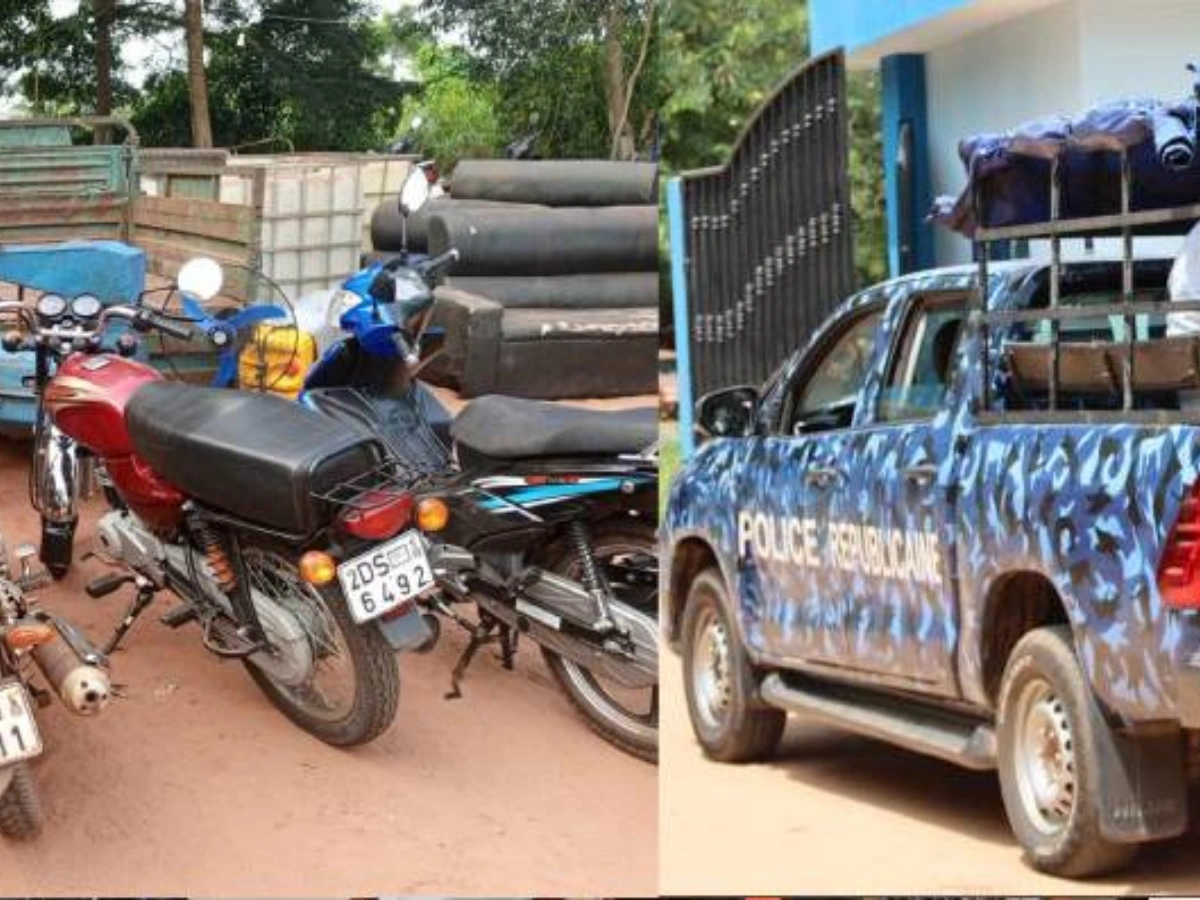 Bénin : la police découvre 4 motos et 1 tricycle volés à Toffo