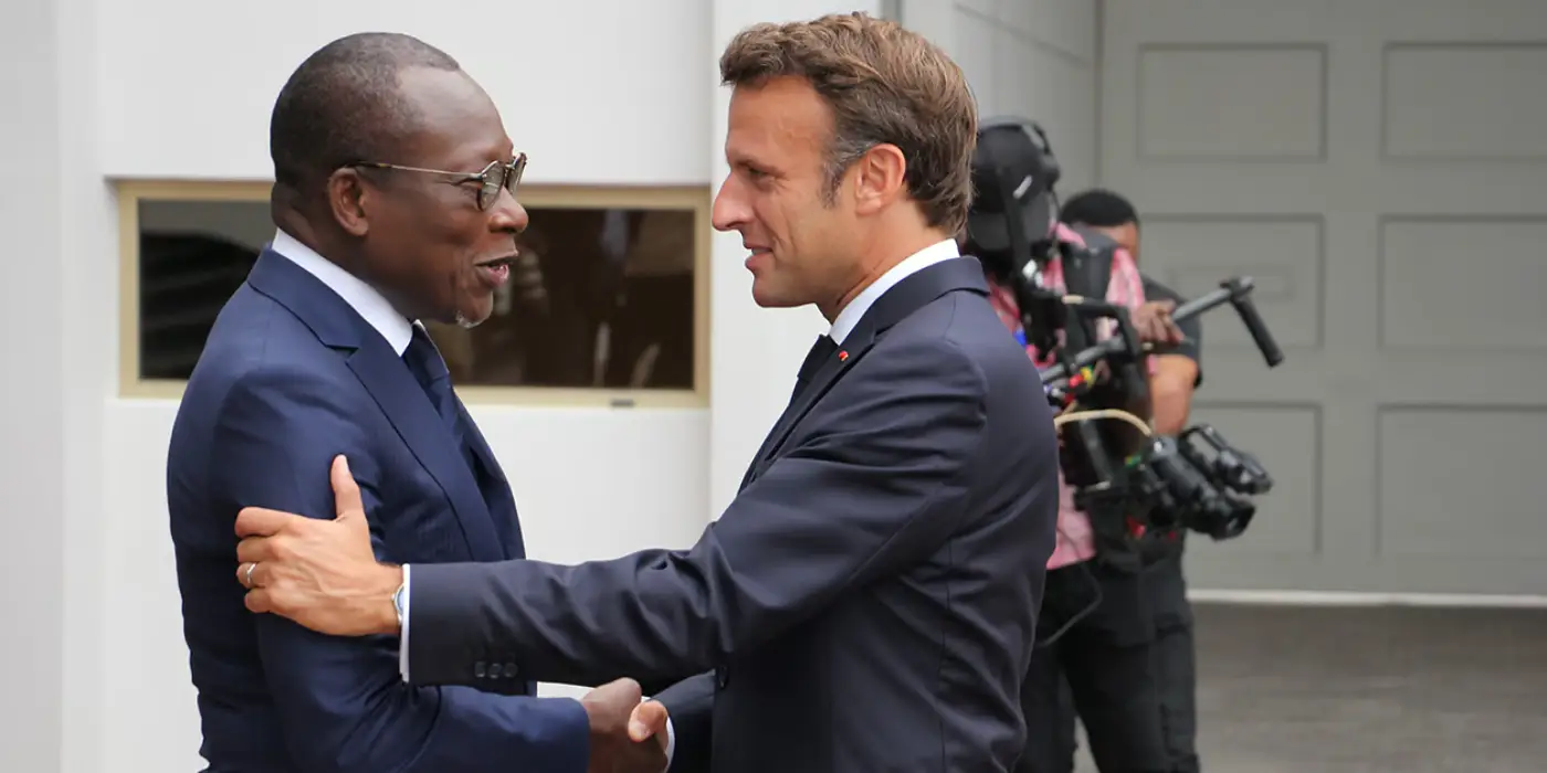 19e sommet de l'OIF, Patrice Talon accueilli par Emmanuel Macron