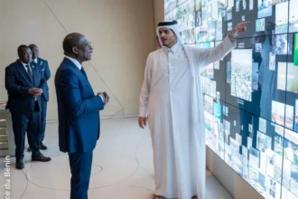 À Doha, Patrice Talon visite le musée national du Qatar (vidéo)