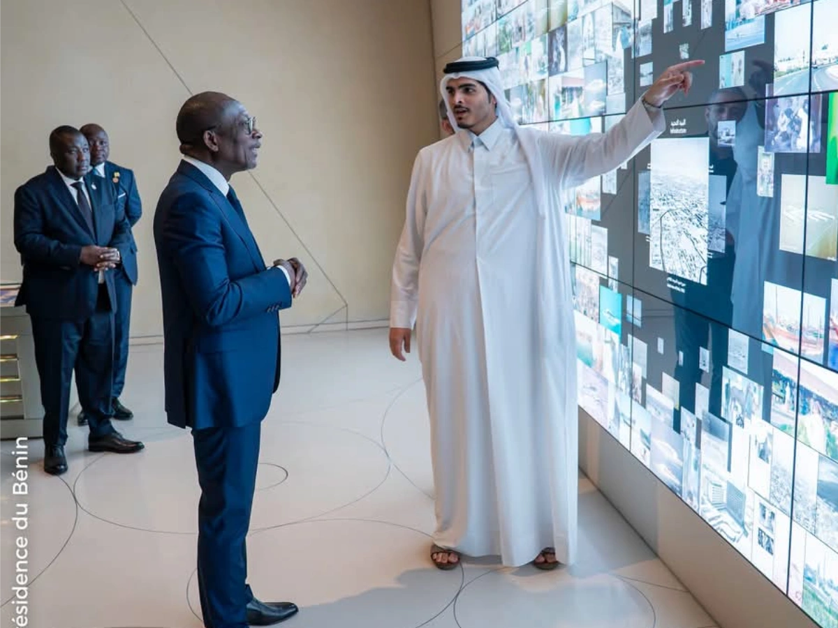 À Doha, Patrice Talon visite le musée national du Qatar (vidéo)
