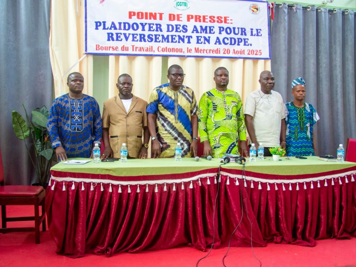 reversement ame syndicats du bénin