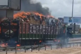 Incendie camion godomey