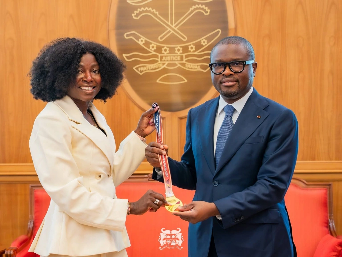 Bénin : Après son sacre mondial, Noélie Yarigo expose ses ambitions à Romuald Wadagni